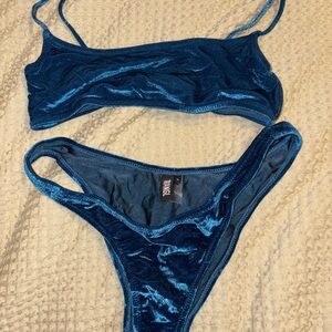 Triangl Swimwear Teal Velvet Bikini